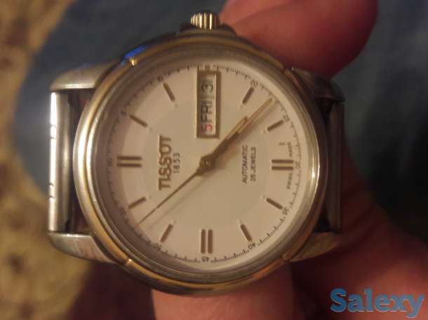 Продам часы тиссот оригенал механика автозаводка водонепрооницаемые сапфировае стекло швицария механизм от ролекс, фотография 1