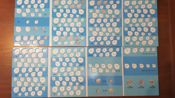 Альбом-планшет для монет СССР регулярного выпуска с 1961 по 1991г., фотография 2