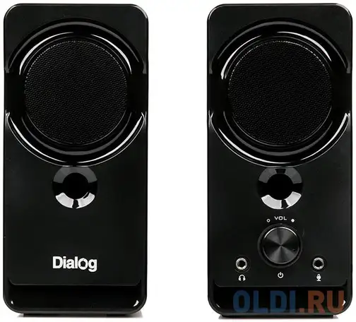 Колонки dialog stride ast-22up черные 2.0 (8w rms, phone out, mic, фотография 1