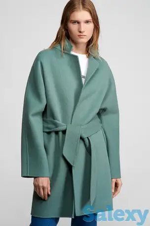 Пальто укороченное на запах с поясом vassa&co, фотография 1