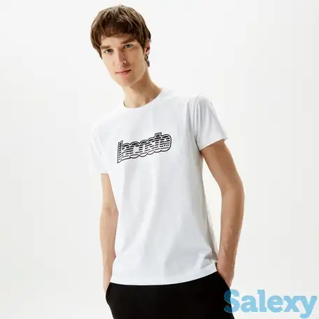 Женская футболка lacoste oversize fit из хлопка, фотография 1