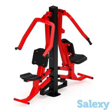 Жим от груди двойной (красный) - уличный тренажер двойной - ст, фотография 2