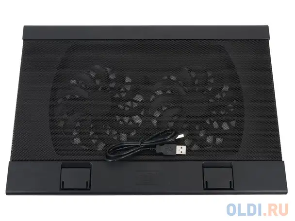 Теплоотводящая подставка под ноутбук deepcool wind pal fs black (до 15.6