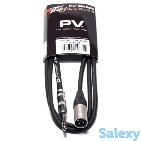 Интерфейсный кабель jack-xlr(m) 1,5 м peavey pv 5' trs to male xlr, фотография 1