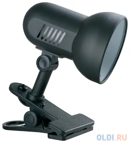 Camelion h-035 с02 черный (светильник прищепка, метал., 220в, 60вт), фотография 1