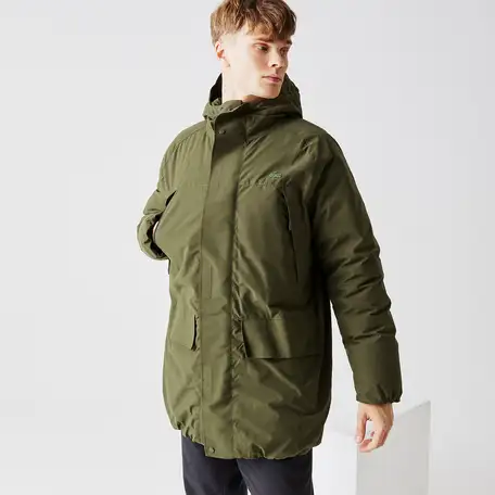 Мужская стеганая парка lacoste с капюшоном, фотография 1