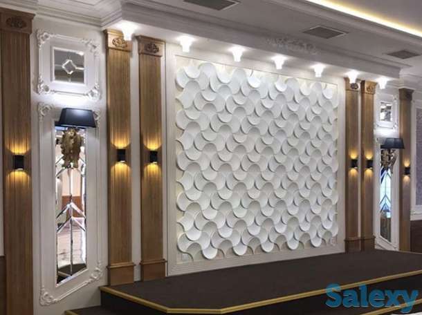 Гипсовые 3Д панели для стен Алматы, фотография 4
