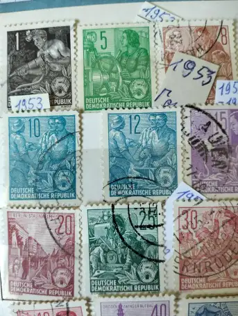 Продаю письменные марки ГДР 1953г.-1954г., фотография 4