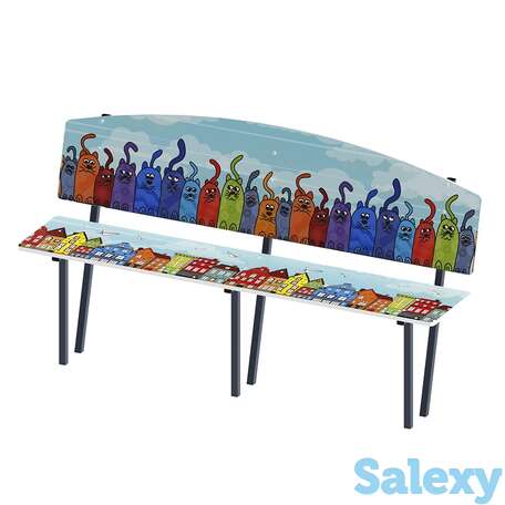 Скамейка детская коты мф 41.01.01-02, фотография 1