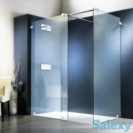 Стеклянные перегородки, Душевые кабины, Перила и ограждения Козырьки из стекла,, фотография 7