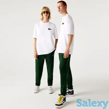 Футболка lacoste unisex из органического хлопка с большим лого, фотография 1