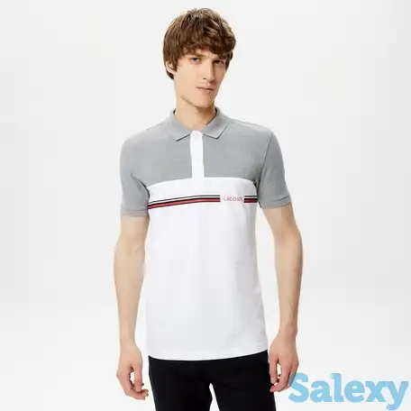 Мужское поло lacoste mavi slim fit, фотография 1