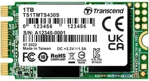 Ssd накопитель transcend ts1tmts430s 1 tb sata-iii, фотография 1