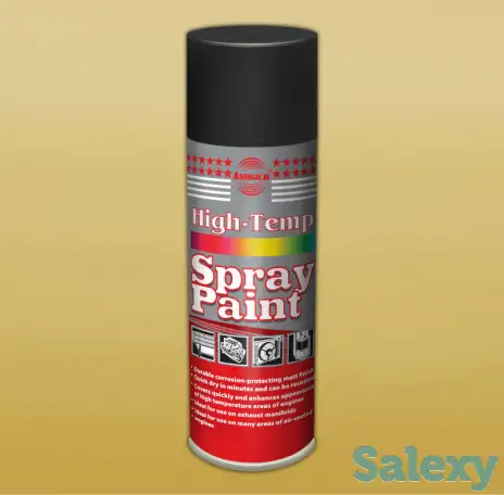 Высокотемпературная аэрозольная краска белый Asmaco, фотография 1