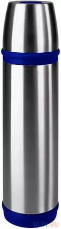 Термос emsa 502474 1л серебристый синий, фотография 1