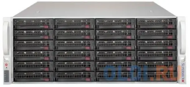 Корпус 4u supermicro cse-846be1c-r1k23b 1200 вт чёрный, фотография 1