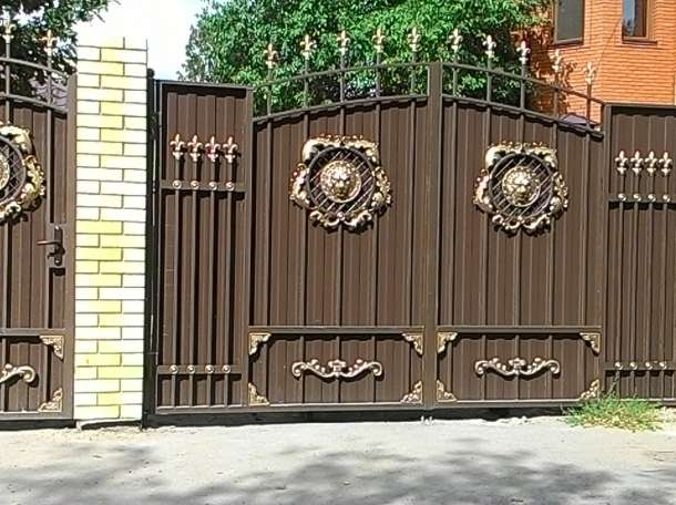 Ажурные и кованные ворота и калитки и заборы , ограждение., фотография 1