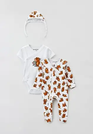 Комбинезон бельевой, боди и шапочка playtoday, фотография 1