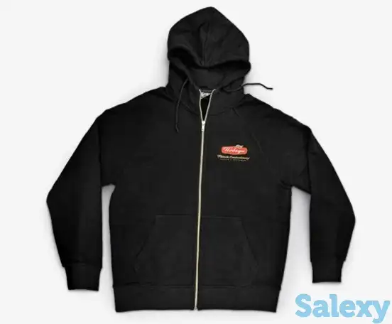 Толстовка на молнии мужская черная (s), фотография 1