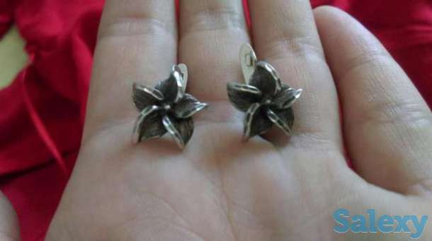 Продам серебрянные серьги, фотография 1