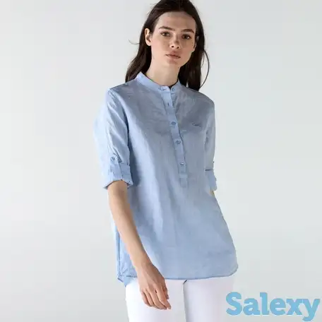 Льняная женская рубашка lacoste, фотография 1