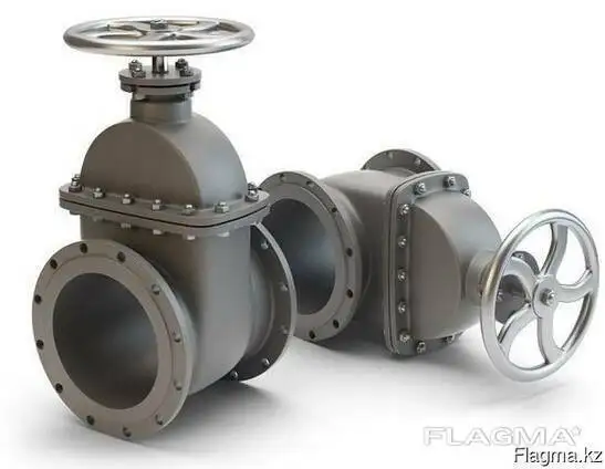 Задвижка чугунная с обрезиненным клином 30ч39р Ду100 Ру16, фотография 1