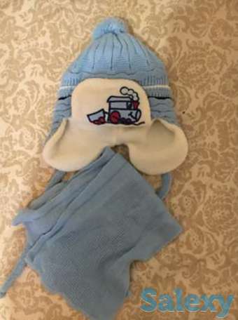 Шапка шарф до 1 года. 500 тг, фотография 1