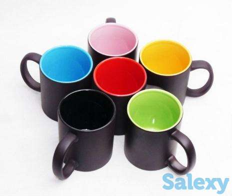 Кружки хамелеон с ярким цветным дном. Нанесение Ваших фотографий, любых рисунков, логотипов, интересных дизайнов. Можно, фотография 1