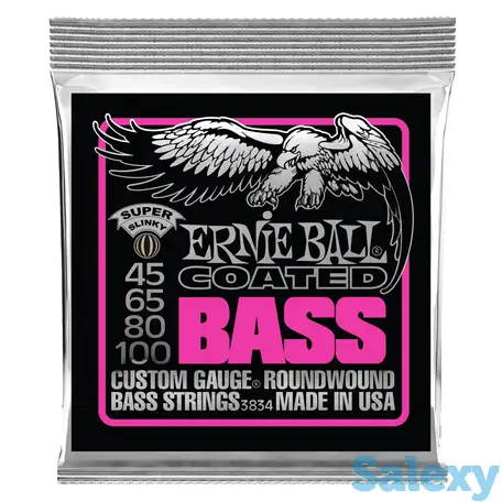 Струны для 4-струнной бас-гитары ernie ball super slinky p03834, фотография 1