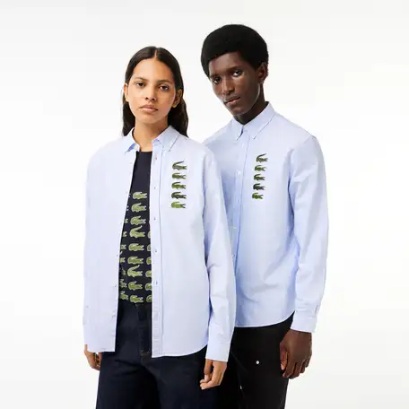 Полосатая рубашка lacoste croc unisex, фотография 1