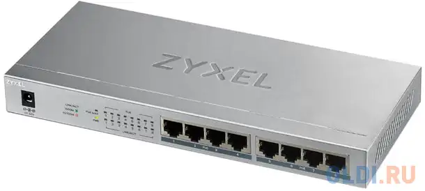 Коммутатор zyxel gs1008hp-eu0101f 8g 8poe+ 60w неуправляемый, фотография 1
