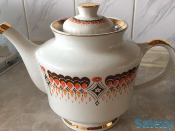 Чайник СССР фарф 1,7 лит новый, не использовался., фотография 1