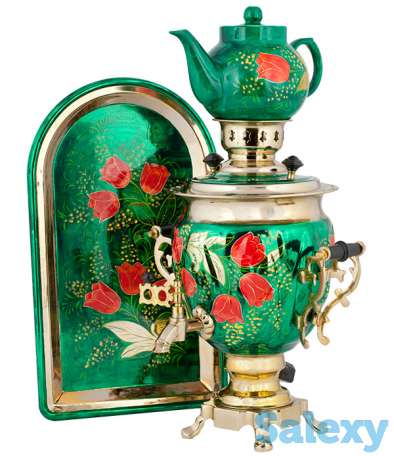 Самоварный набор с росписью «Цветы», фотография 1