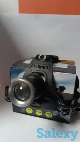 Фонарь светодиодный регулируемый налобный, фотография 4