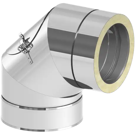 Отвод дымохода Размер: 110-450 мм, Стенка: 0,5-1 мм, фотография 1
