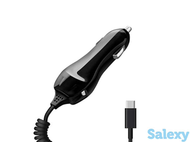 Автомобильное зарядное устройство deppa with usb type-c cable, 2.1a, (22132). черный, фотография 1