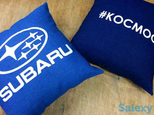 Печать логотипов на подушки для автомобилей. Нанесение на подушку для авто логотипов, надписей и прочего., фотография 1