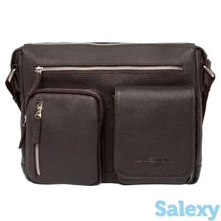 Мужская кожаная сумка через плечо clapton brown, фотография 2