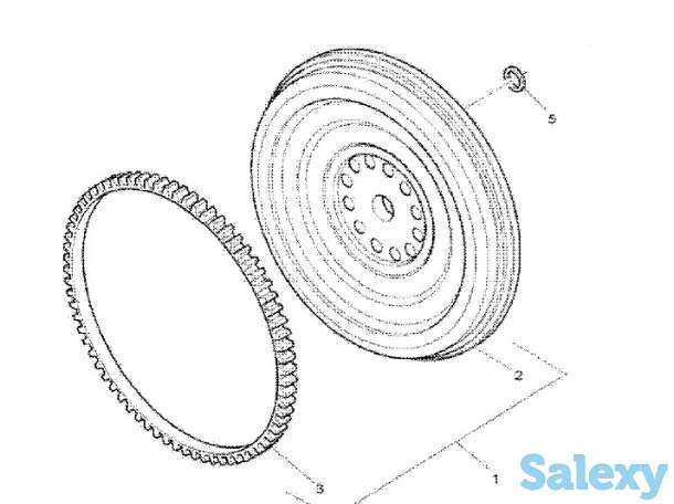 Маховик (венец маховика к нему же) на экскаватор-погрузчик Hidromek 102S, 102B, фотография 1