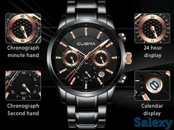 Кварцевые наручные часы Cuena, новые, в подарочной упаковке, фотография 6