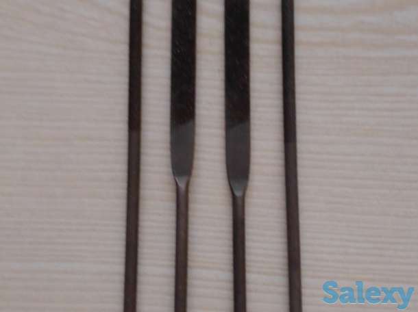 Надфили плоский и круглый длиной 160 мм (Россия)., фотография 1