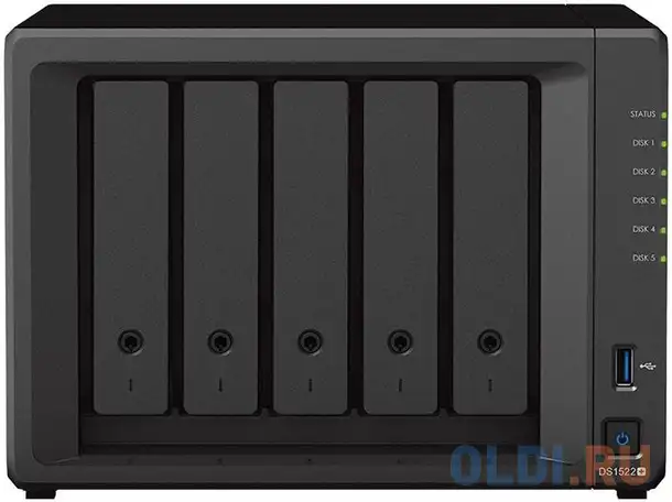 Схд настольное исполнение 5bay no hdd usb3 ds1522+ synology, фотография 1