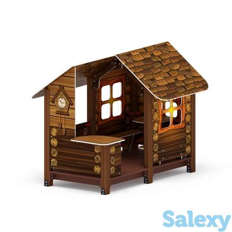 Домик с часами (коричневый) мф 10.01.09-02, фотография 1