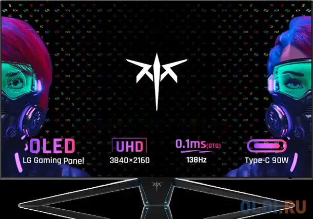 42" ktc g42p5 white (with stand) (oled, 3840x2160, hdmi+hdmi+dp+type c 90w,, фотография 1