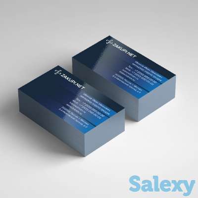 Плотные визитки под пластиковую карту с ламинацией до 100 шт., фотография 1