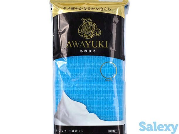 Мочалка для душа он:е awayuki body towel (синяя, сверхжёсткая), фотография 1