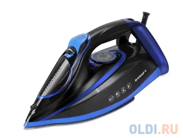 Утюг kraft kf-ci24204a 2400вт синий чёрный, фотография 1