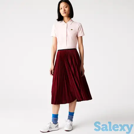 Женская плиссированная юбка lacoste средней длинны, фотография 1