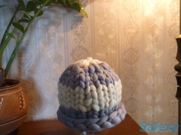 Модные , красивые ,объёмные , вязанные шапочки Хельсинки ., фотография 3