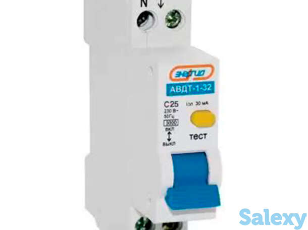 Дифавтомат АВДТ 1-32 2Р 25А 30 mA одномодульный Энергия, 6 шт, фотография 1
